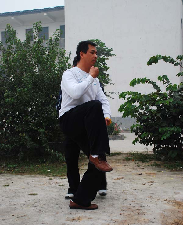 陈小星大师为其指导拳架