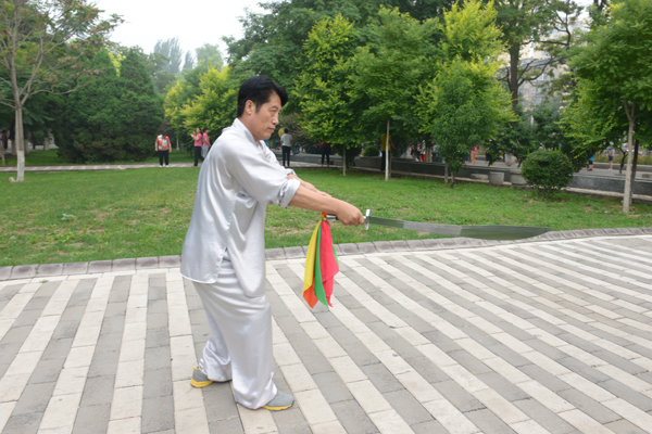 太极名家谢广田功夫刀