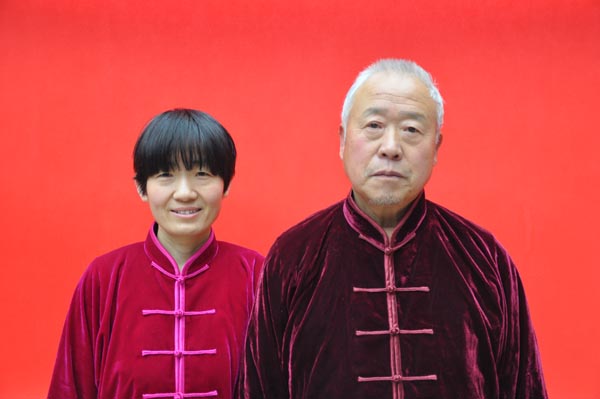 与师父合影